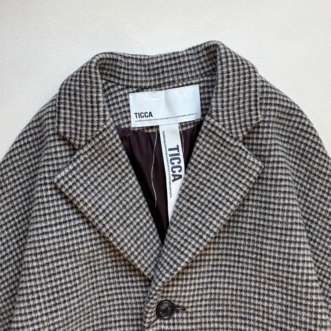 〈新品〉ティッカ　ウール　チェック　コート
