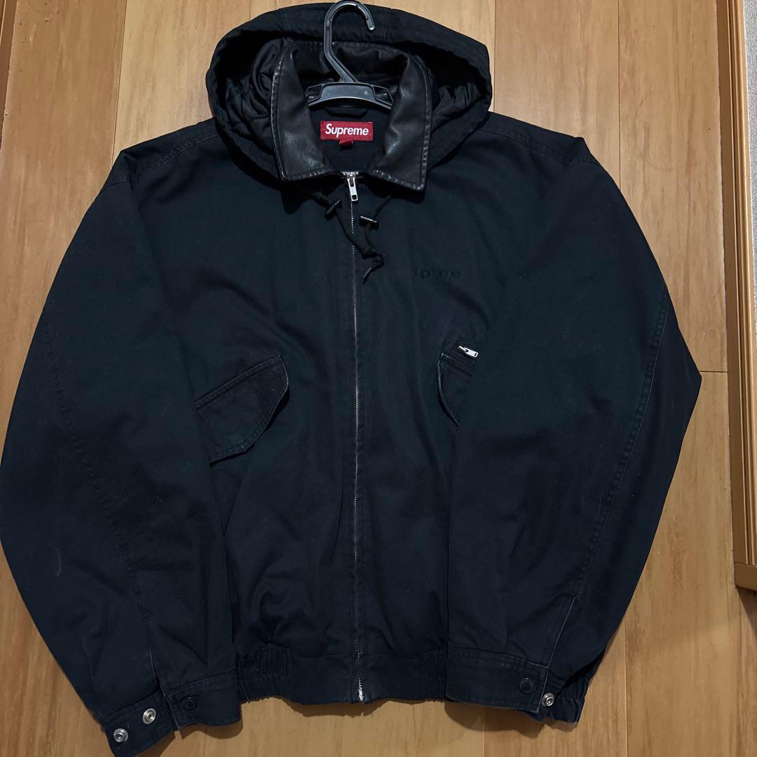 ジャケット・アウター supreme Leather Collar Utility Jacket L