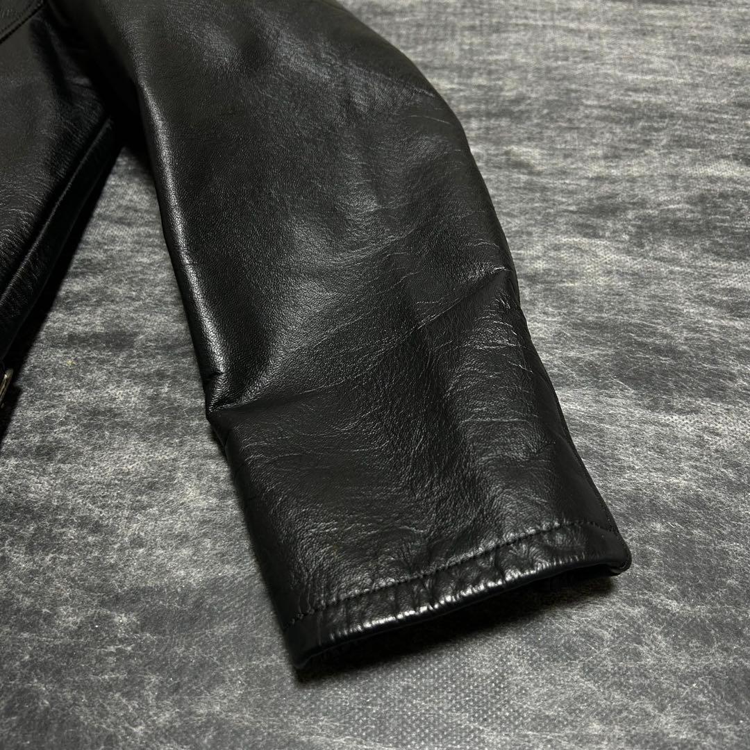 MOTO FIELD レザー　ライダースジャケット　シングル　M ブラック