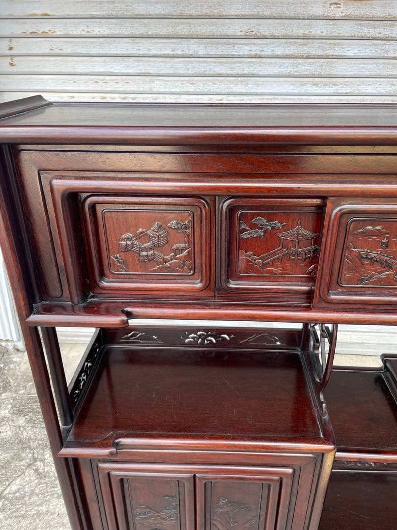 唐木家具 茶箪笥 ヴィンテージ　飾り棚 アンティーク家具　和家具