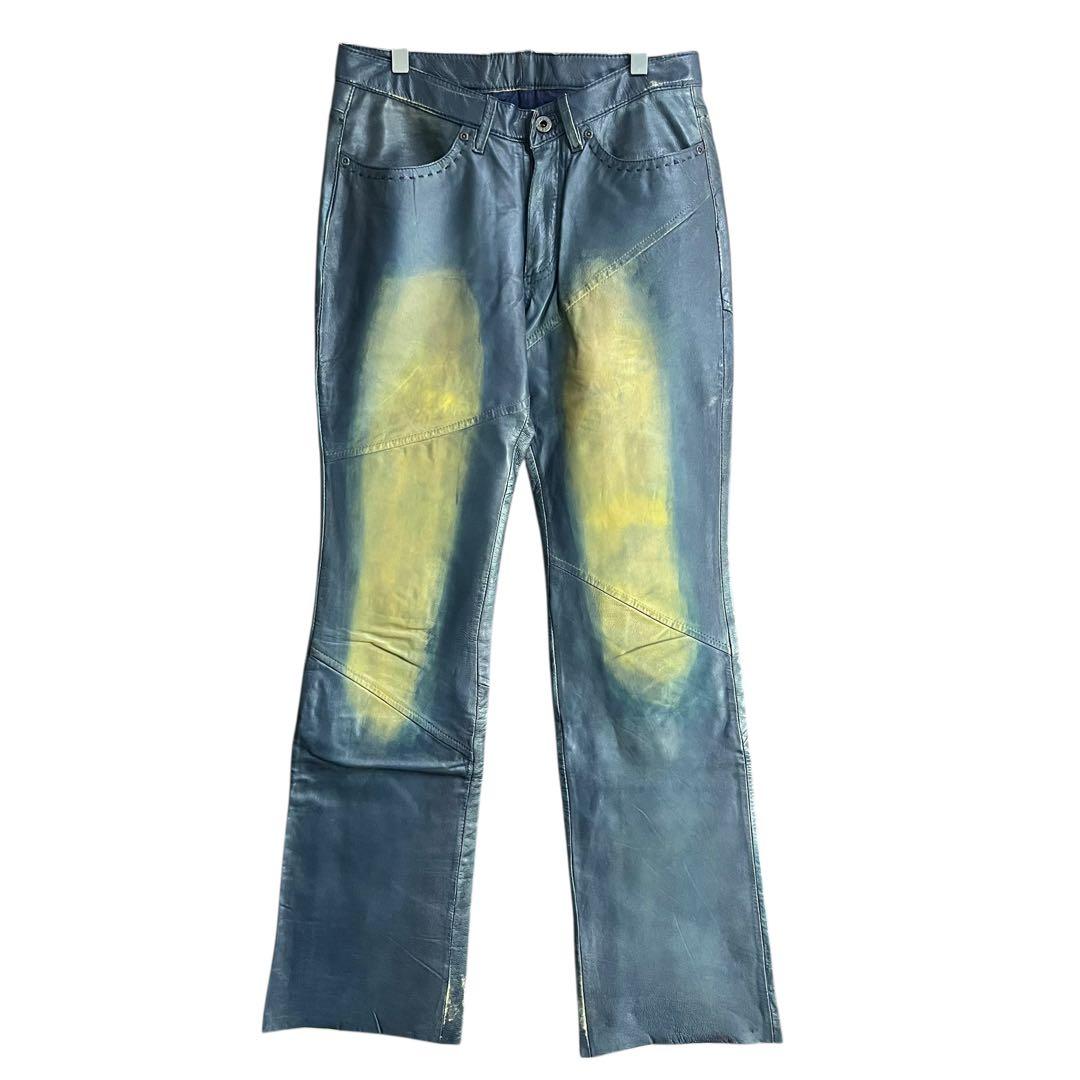 2912925 homme レザーフレアパンツ Y2K archives 00s