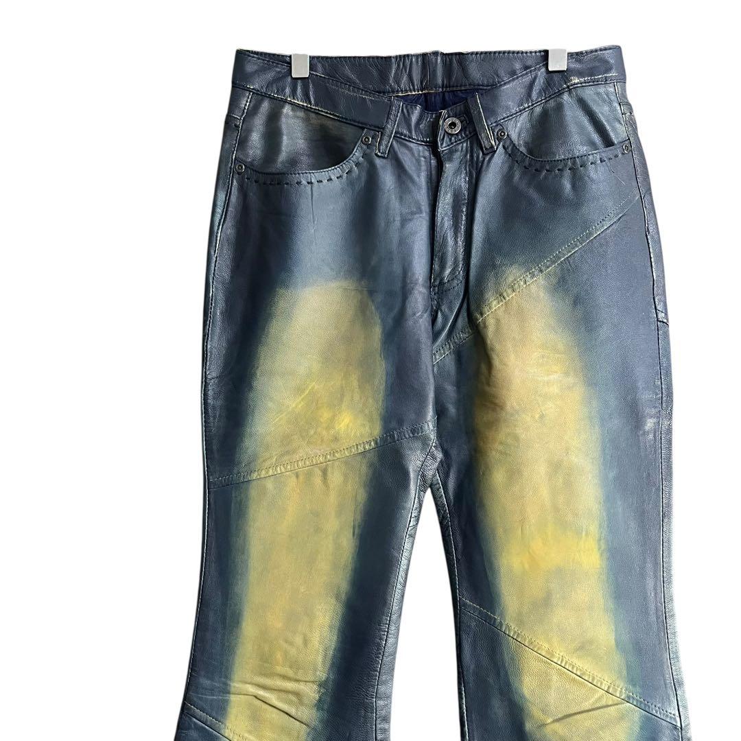 2912925 homme レザーフレアパンツ Y2K archives 00s