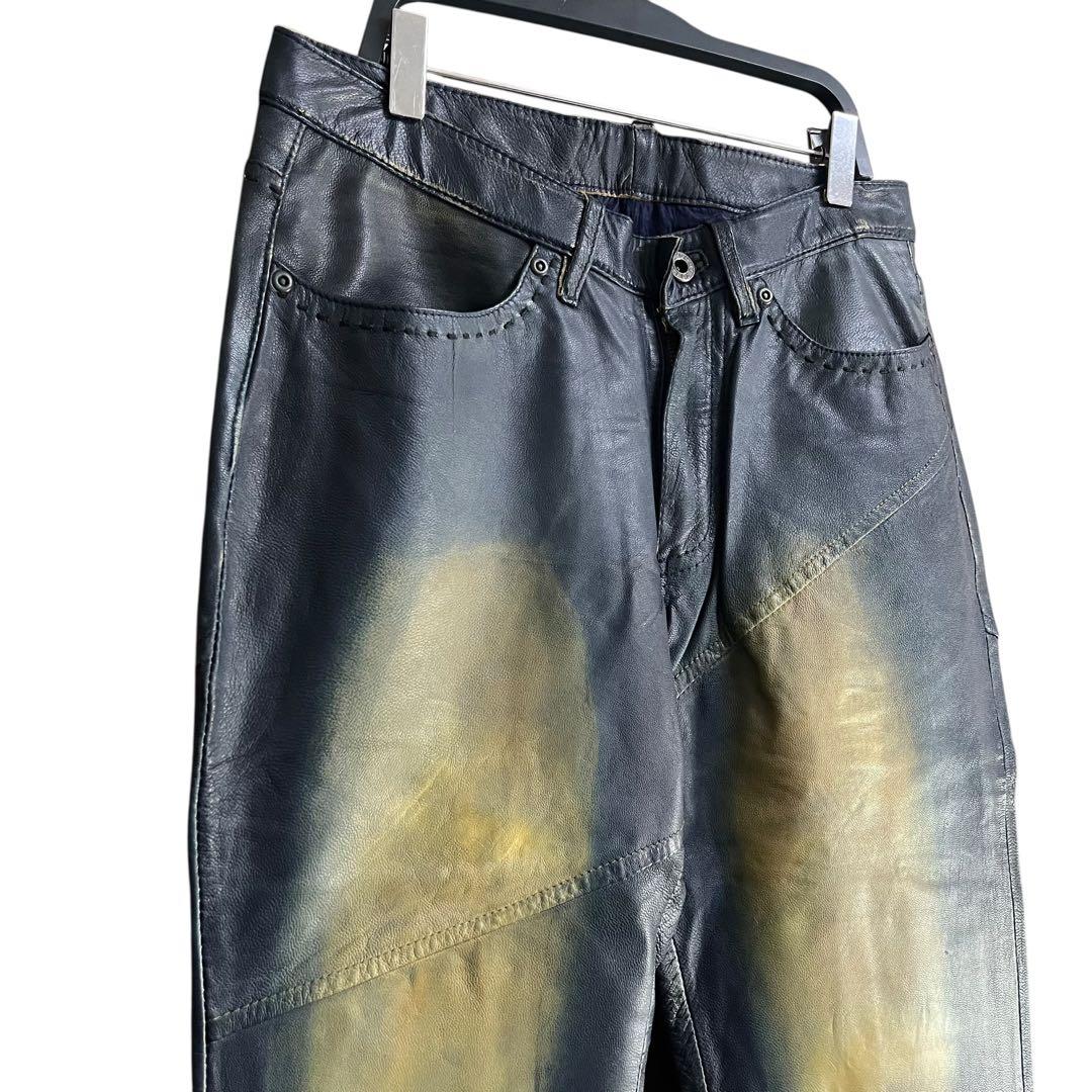 2912925 homme レザーフレアパンツ Y2K archives 00s