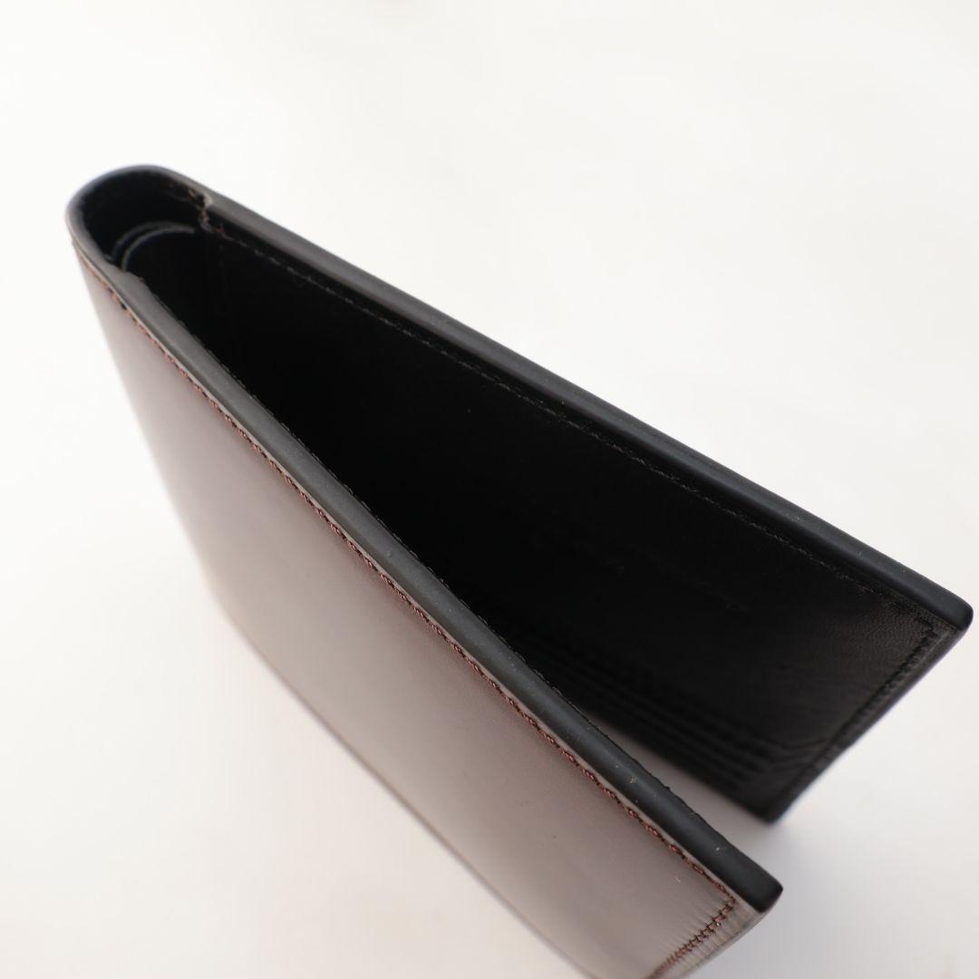 B品 ユハク yuhaku コードバン 二つ折り財布 札入れ ダークブラウン