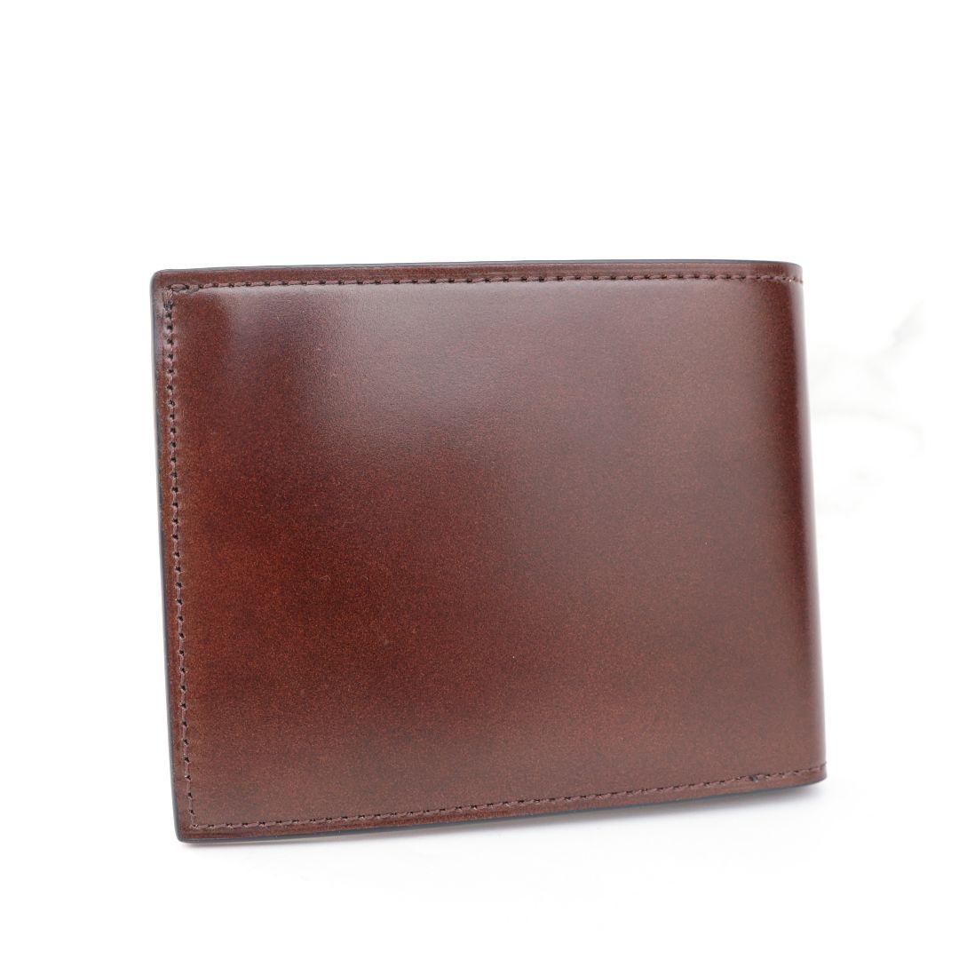 B品 ユハク yuhaku コードバン 二つ折り財布 札入れ ダークブラウン