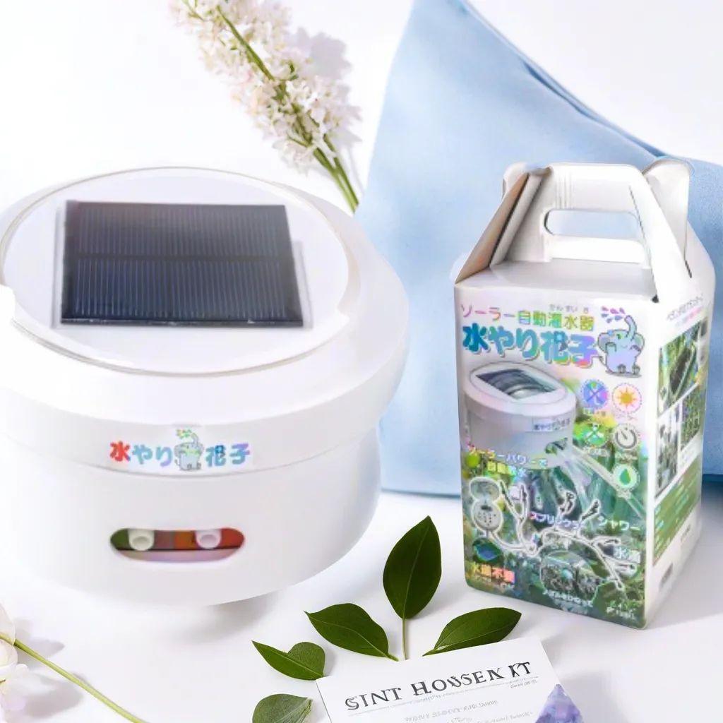スプリンクラー付きソーラー自動水やり器 - 電源・水道不要、1週間タイマー付き
