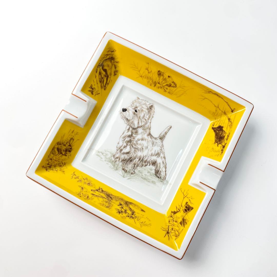 エルメス HERMES アッシュトレイ 灰皿 犬 スコティッシュテリア