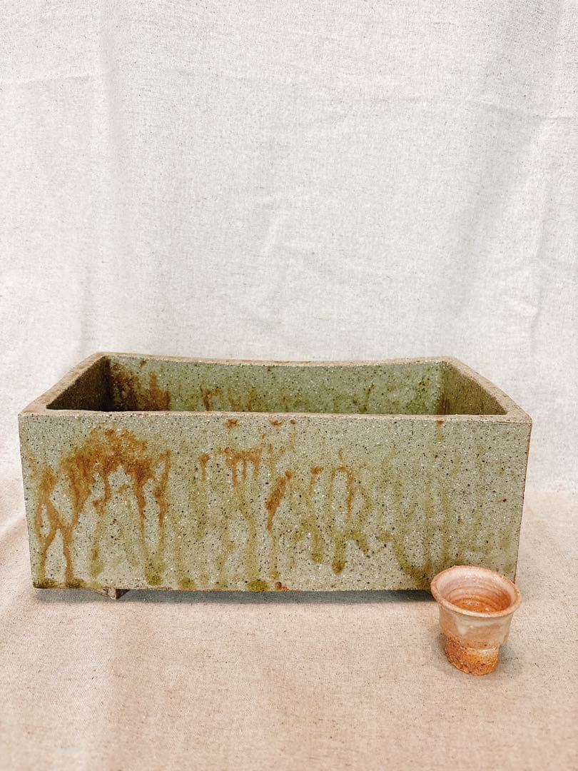 やちむん　足付き　角　高脚おちょこ　大嶺實清　大嶺工房　断捨離