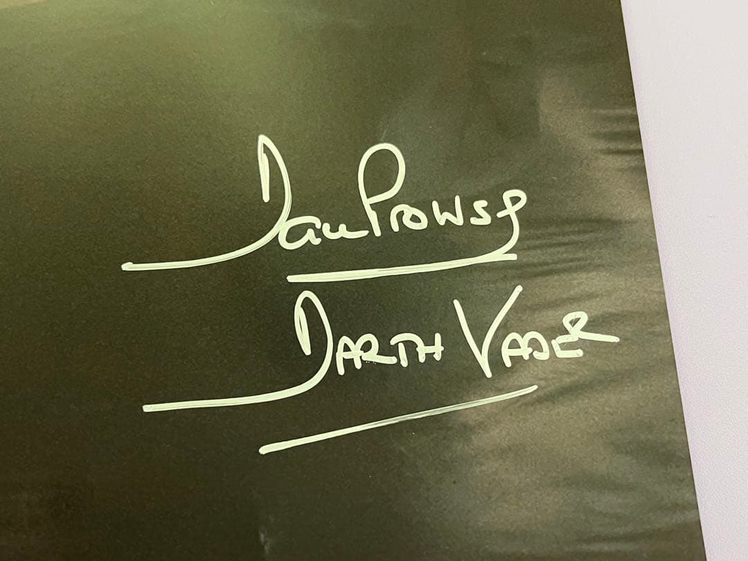 スターウォーズ　直筆サイン　ダース・ベイダー　デビッド・プラウズ氏