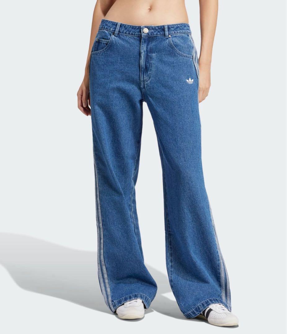 adidas スリーストライプス デニムパンツ