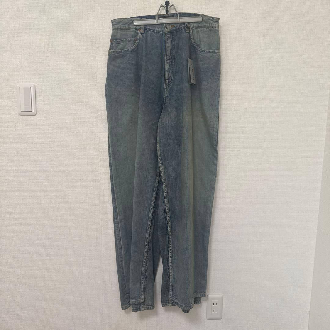 パンツ Double front effect denim pants