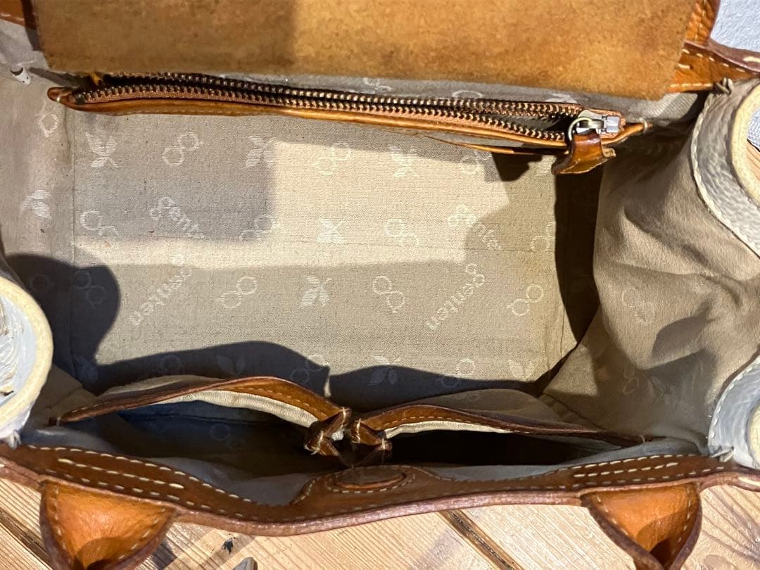 gentenキュービック カットワークトートバッグ、ミニ財布、手入れ用品セット