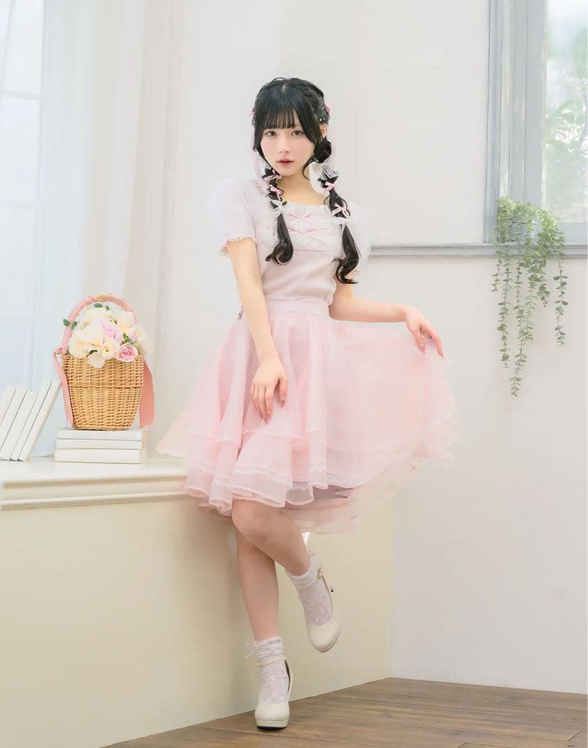 mellfy memory Fairy dress up sheer スカート