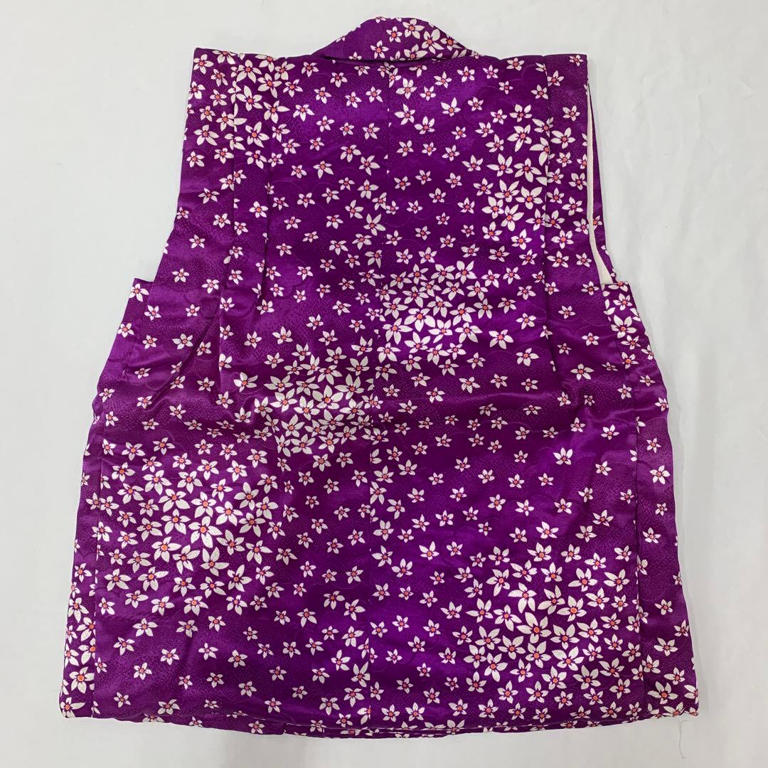 602agu23□七五三 三歳 女の子 着物＆被布＆長襦袢 金駒刺繍 鼓□美品