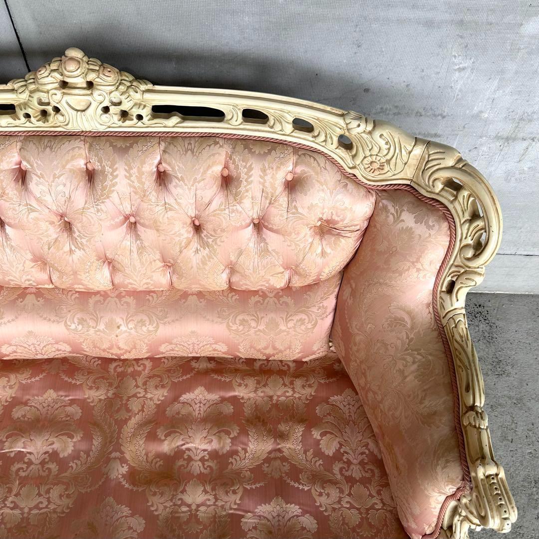 ★90s★イタリア製　アンティーク　ヴェルサイユ ロココ調 2Pソファ 姫家具