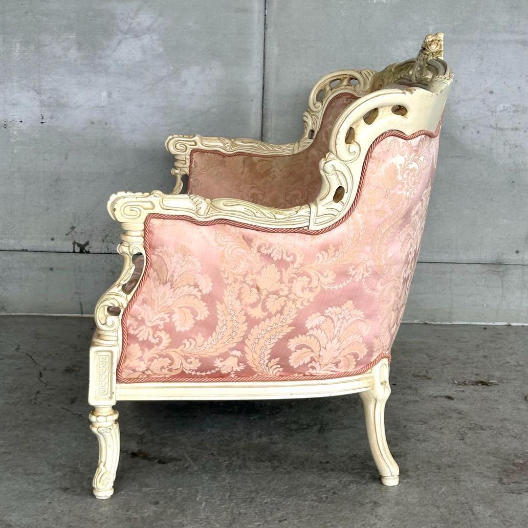 ★90s★イタリア製　アンティーク　ヴェルサイユ ロココ調 2Pソファ 姫家具