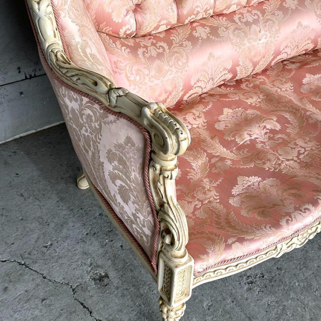 ★90s★イタリア製　アンティーク　ヴェルサイユ ロココ調 2Pソファ 姫家具