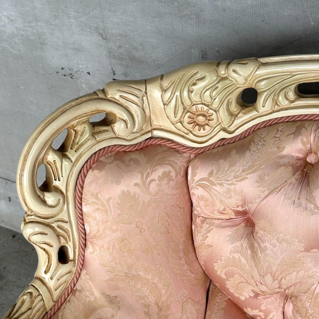 ★90s★イタリア製　アンティーク　ヴェルサイユ ロココ調 2Pソファ 姫家具