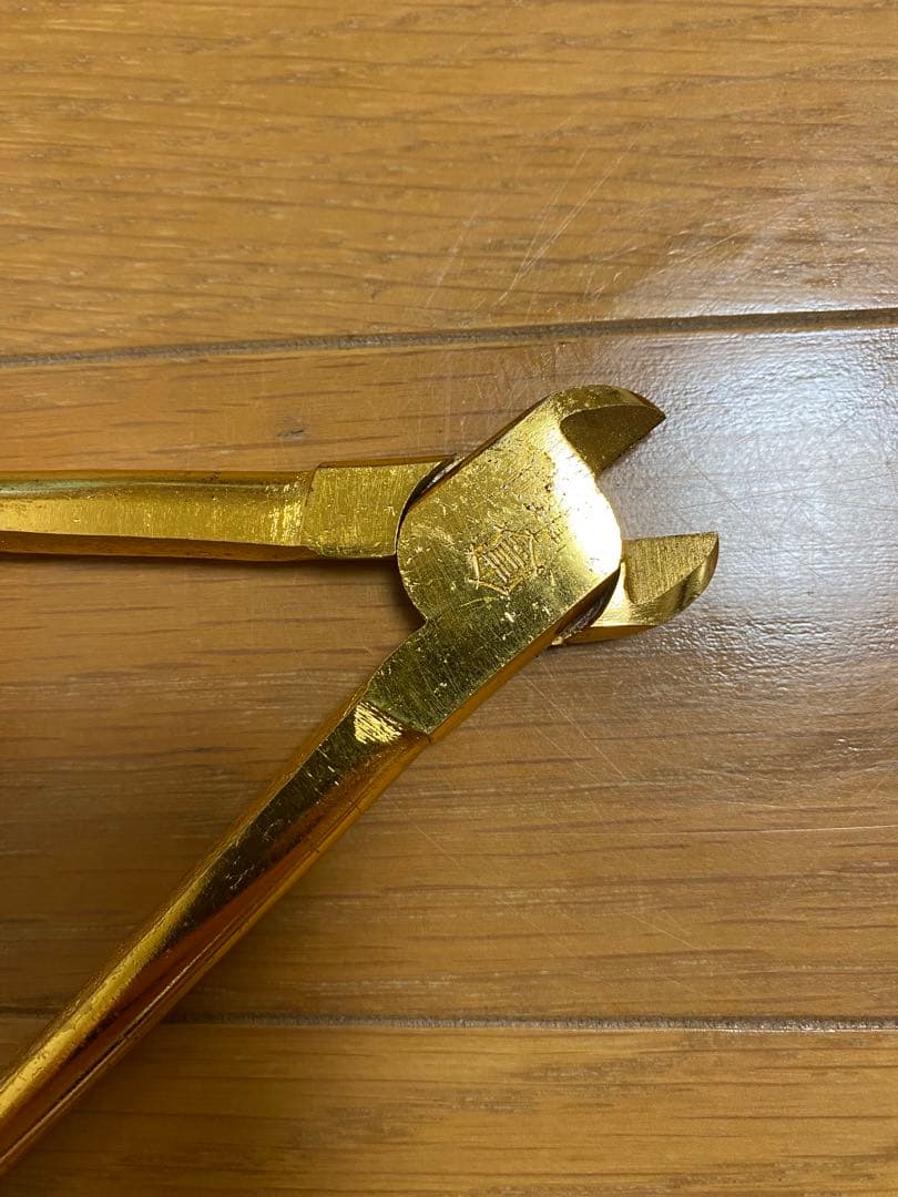 金メッキ　針金切　三木章　205mm