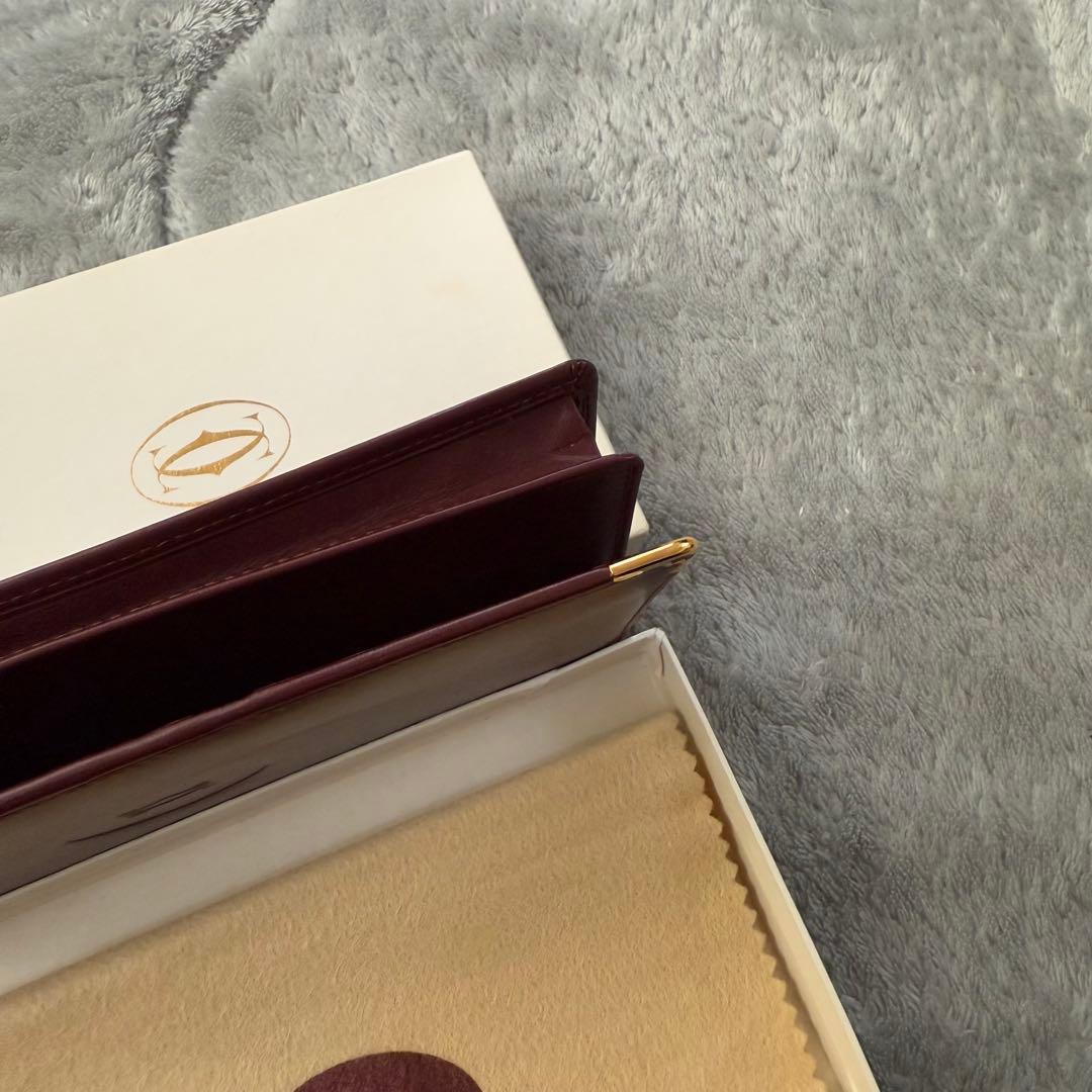 ⭐️未使用品⭐️　カルティエ　マストライン　長財布　二つ折り財布　ボルドー　レザー