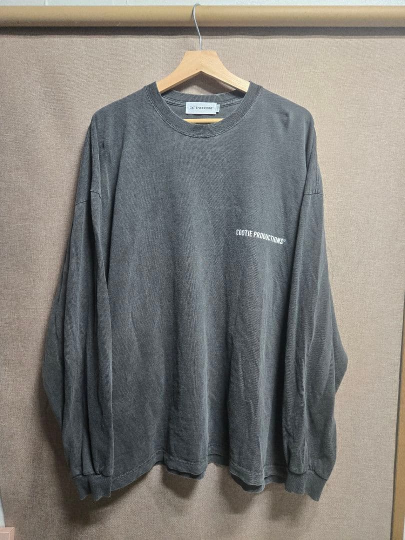 トップス COOTIE Pigment Dyed L/S Tee Black