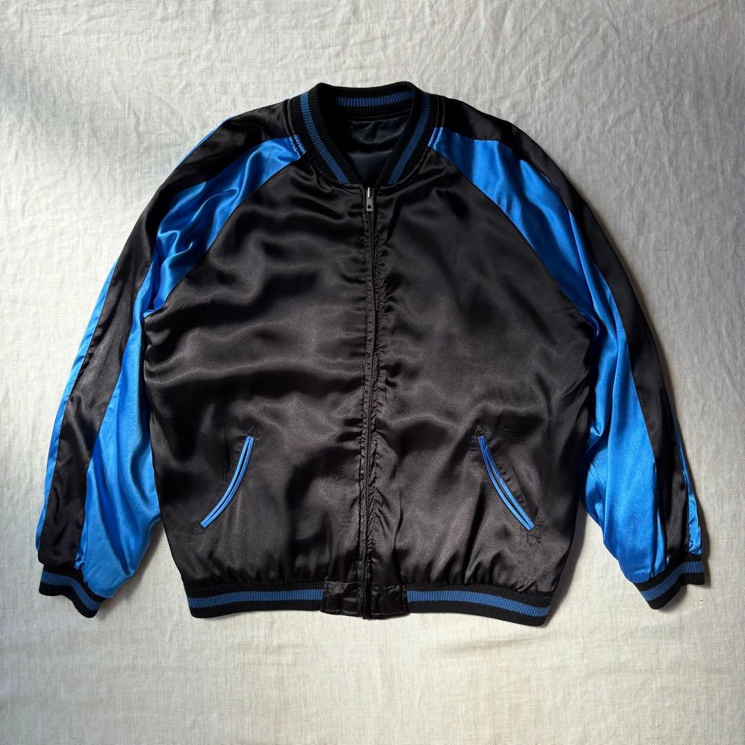 花旅楽団 レーヨン スカジャン 抱きつき髑髏 スカル ドクロ XXL