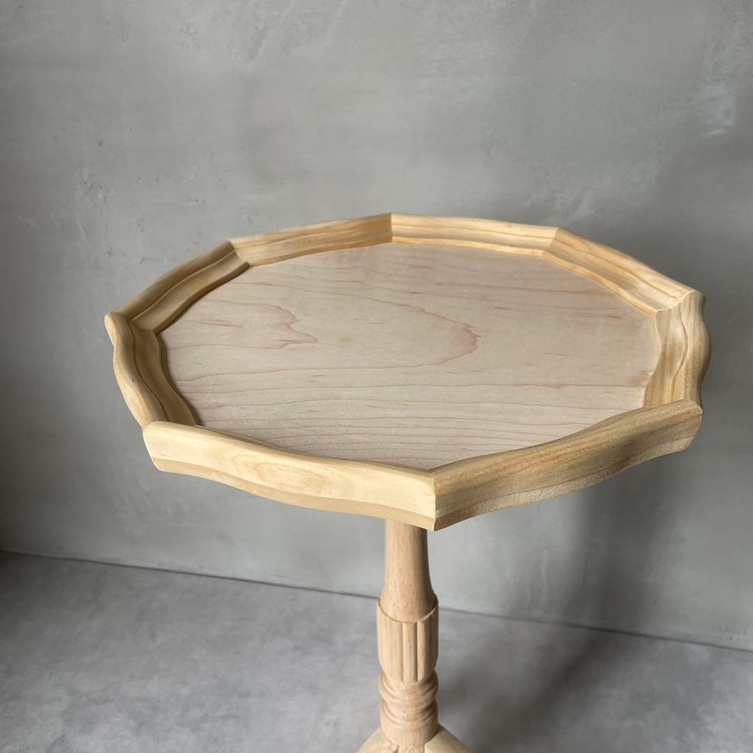 トールペイント用　白木　ワインテーブル　組立て式　木製　ミニテーブル　洋風