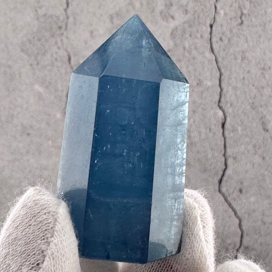 G-120アクアマリン六角ポイント　水色原石　天然石　パワーストーン