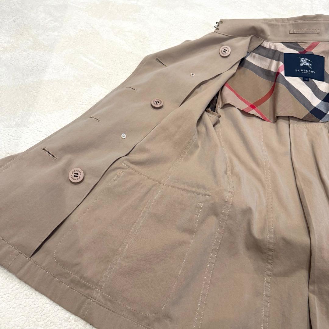 美品‼️BURBERRY ベージュ ノバチェック ショート丈トレンチコート L