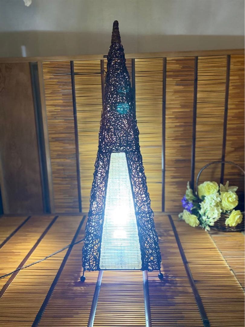 フロアライト インテリア 三角 ツル インテリア 和