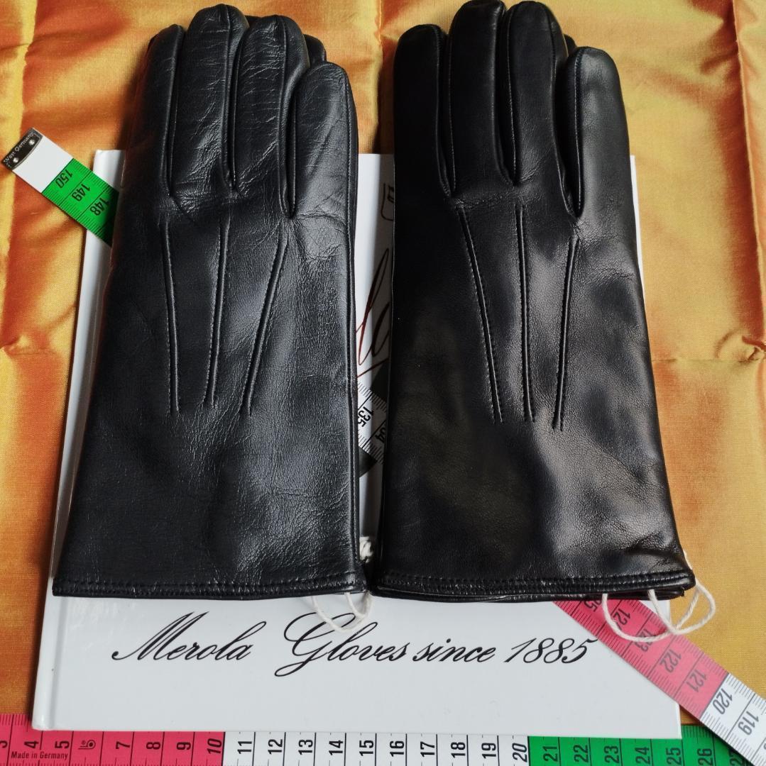 初売り メローラ スマホ対応 ナッパ黒 ライニングなし 革手袋 グローブ