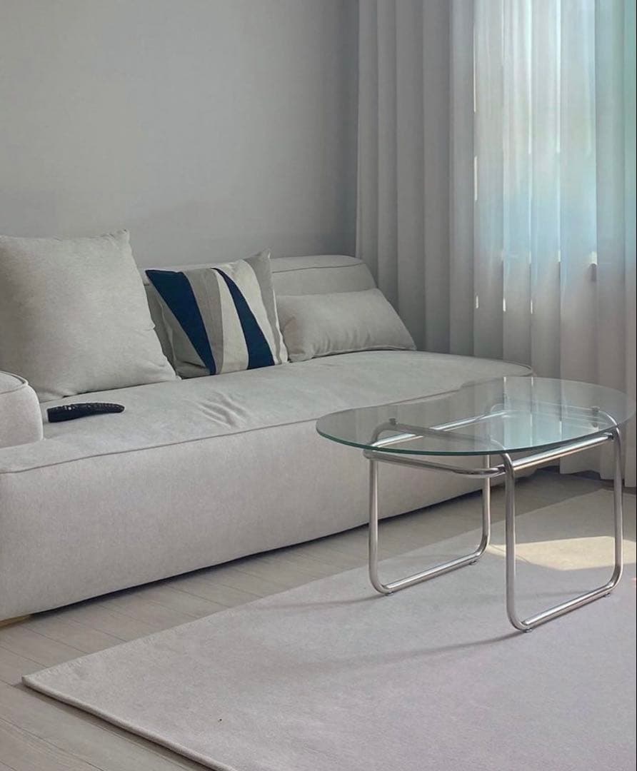 ((値下げしました))Vamir ビーン型ガラステーブル