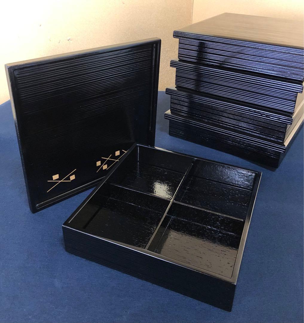 割引❗️《R》輪島塗 松花堂弁当5客 林漆器店 木箱 251218か1