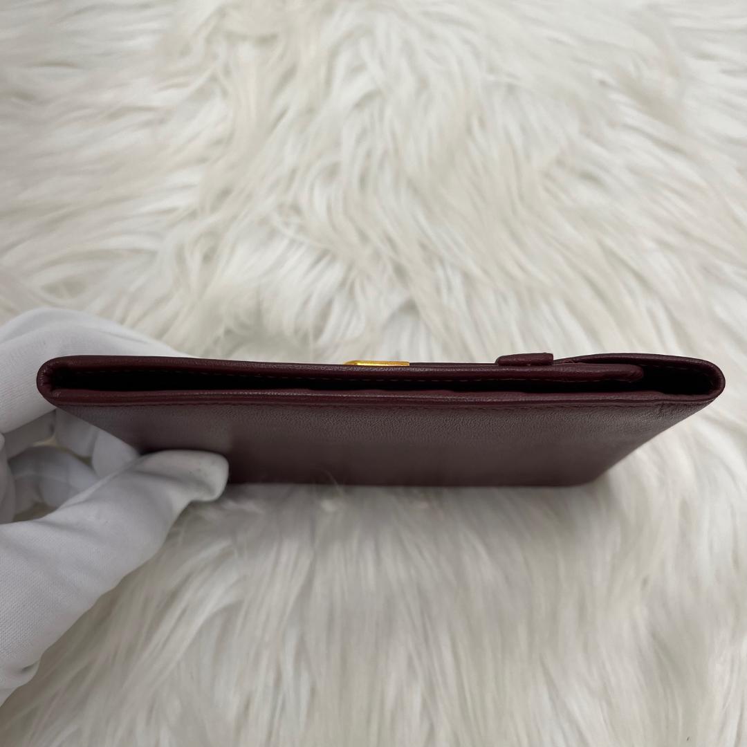 未使用級✨カルティエ　Cartier 三つ折り財布 マストライン　レザー