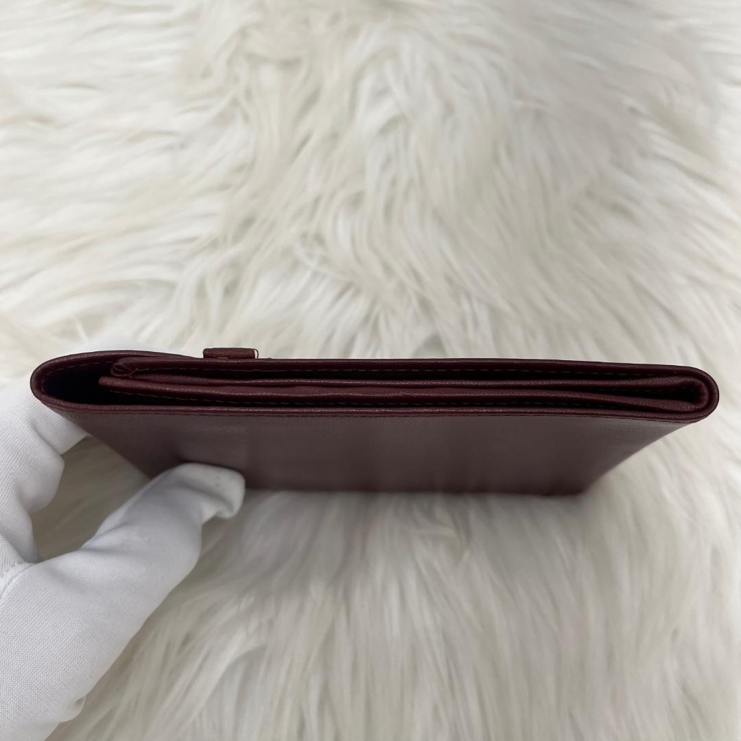 未使用級✨カルティエ　Cartier 三つ折り財布 マストライン　レザー