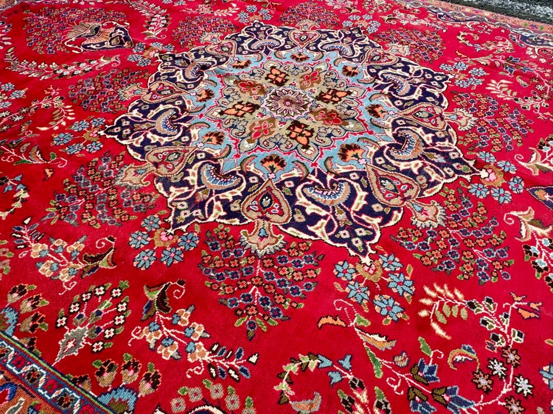 ペルシャ 手織り タブリーズ 絨毯 ( 310 cm x 221 cm )