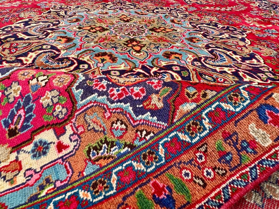 ペルシャ 手織り タブリーズ 絨毯 ( 310 cm x 221 cm )