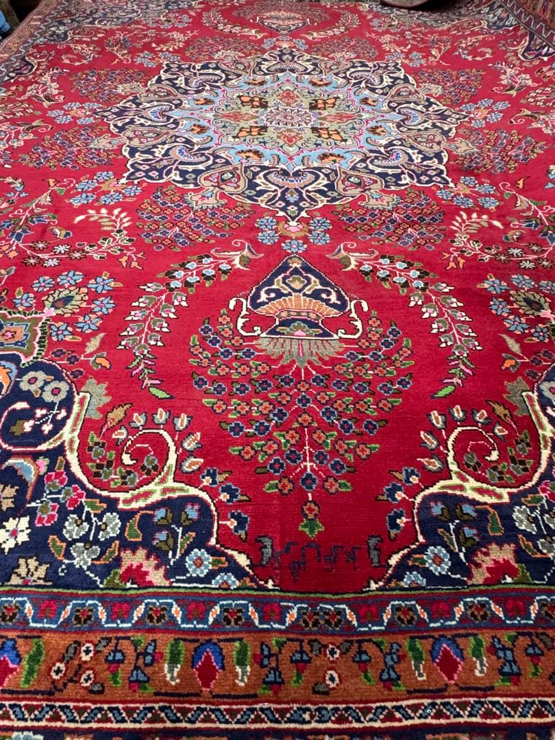 ペルシャ 手織り タブリーズ 絨毯 ( 310 cm x 221 cm )