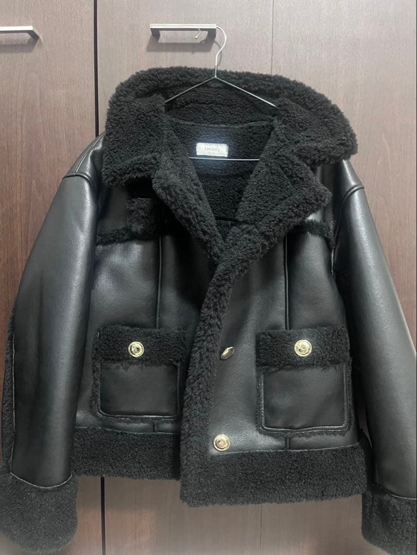 SNIDEL 完売品 【WEB限定/ボアコレクション】金ボタンバリエジャケット