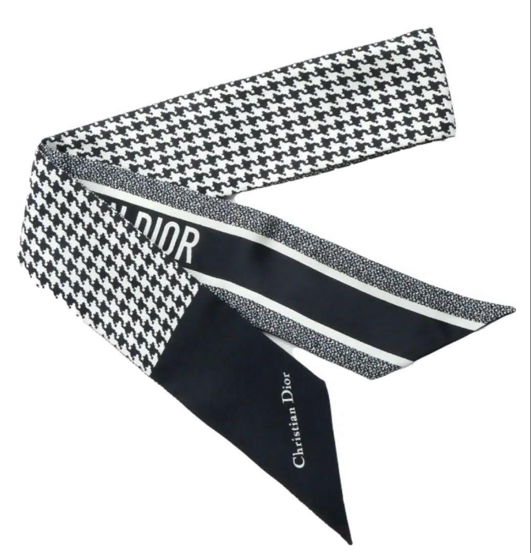Christian Dior スカーフ 千鳥格子柄
