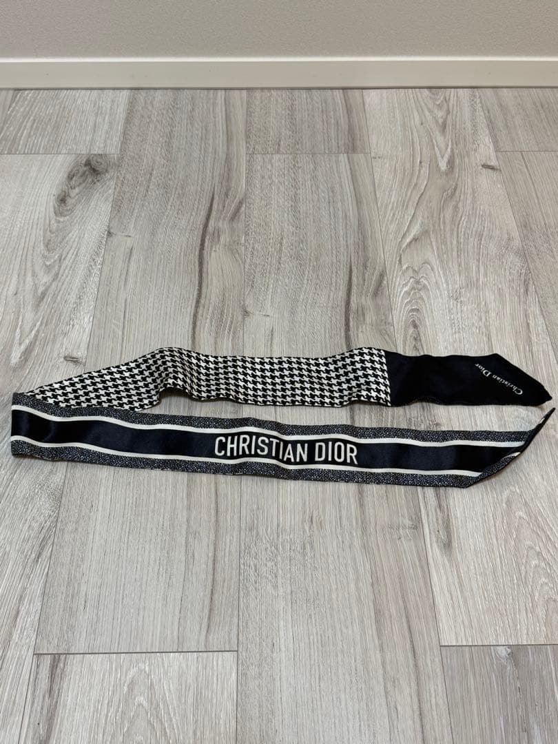 Christian Dior スカーフ 千鳥格子柄