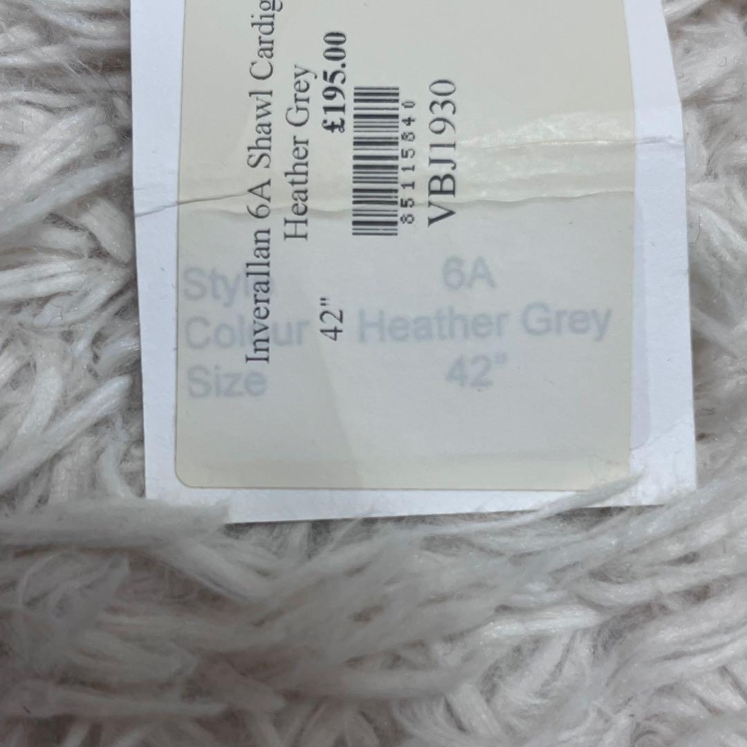 インバーアラン　サイズ42 ショールカラーカーディガン　6A ブラウン