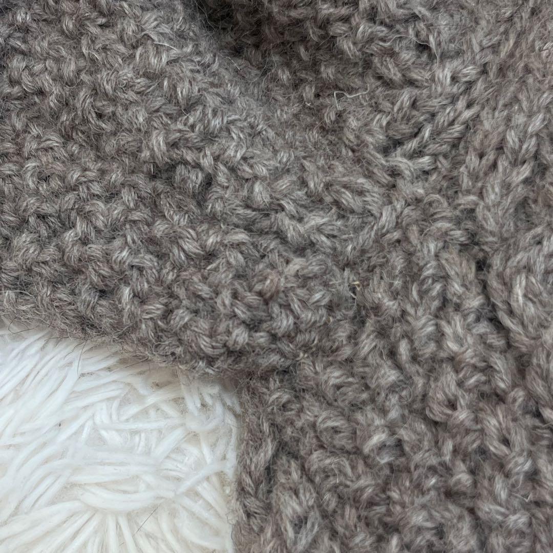 インバーアラン　サイズ42 ショールカラーカーディガン　6A ブラウン