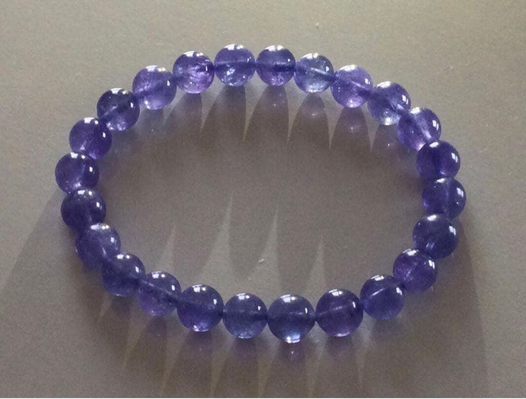 【プレミアム品質】◆高透明&高発色 タンザナイト 8mm ブレスレット「直感力」