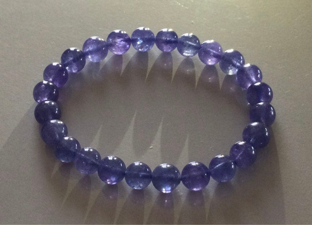 【プレミアム品質】◆高透明&高発色 タンザナイト 8mm ブレスレット「直感力」