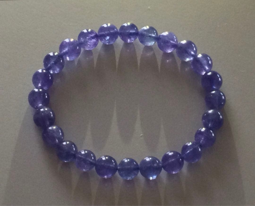 【プレミアム品質】◆高透明&高発色 タンザナイト 8mm ブレスレット「直感力」