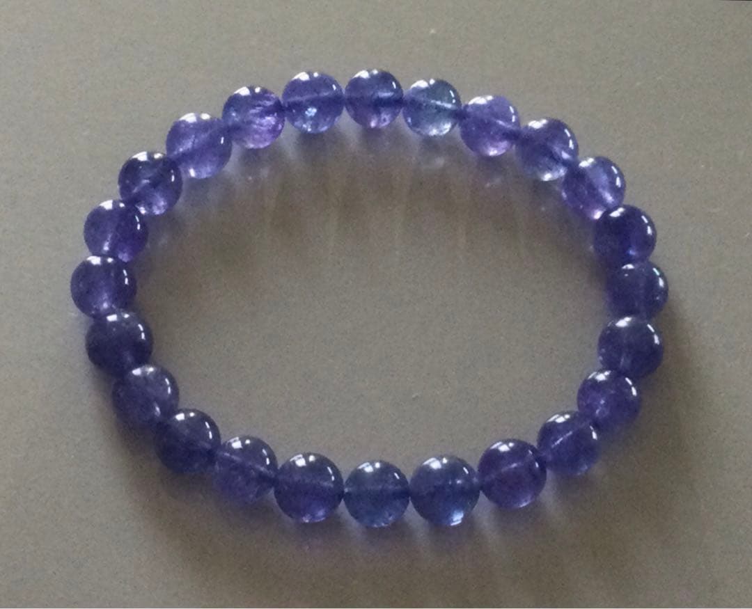 【プレミアム品質】◆高透明&高発色 タンザナイト 8mm ブレスレット「直感力」