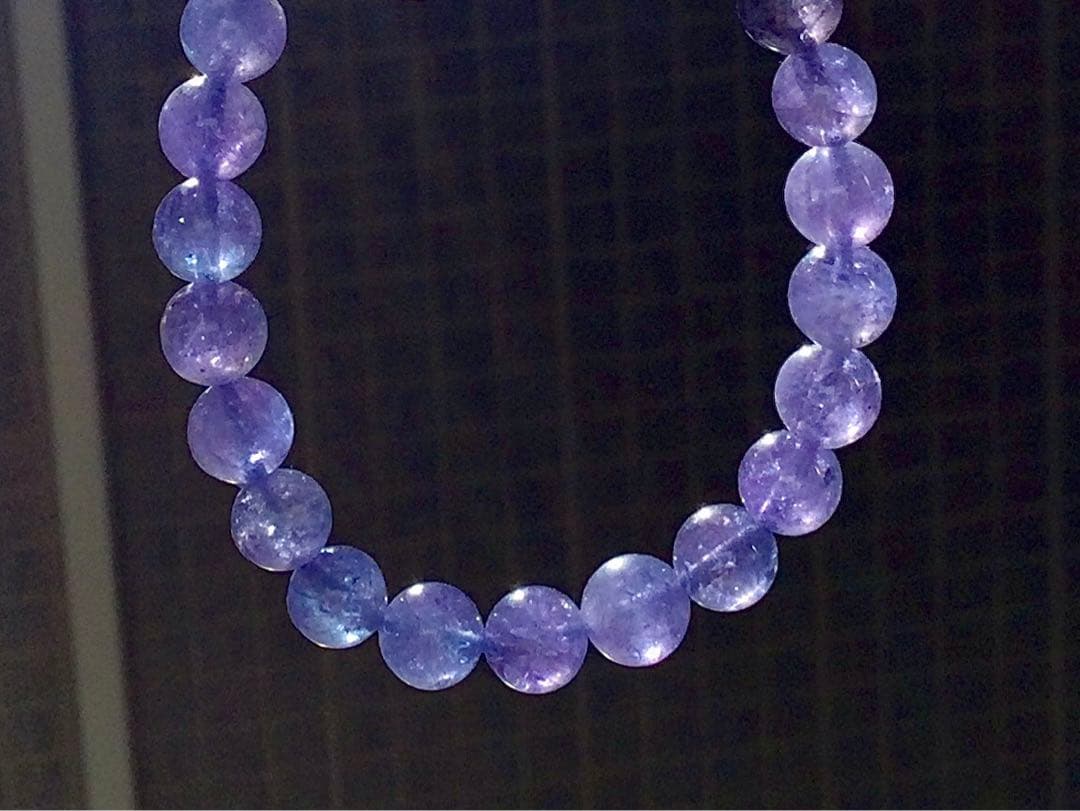 【プレミアム品質】◆高透明&高発色 タンザナイト 8mm ブレスレット「直感力」