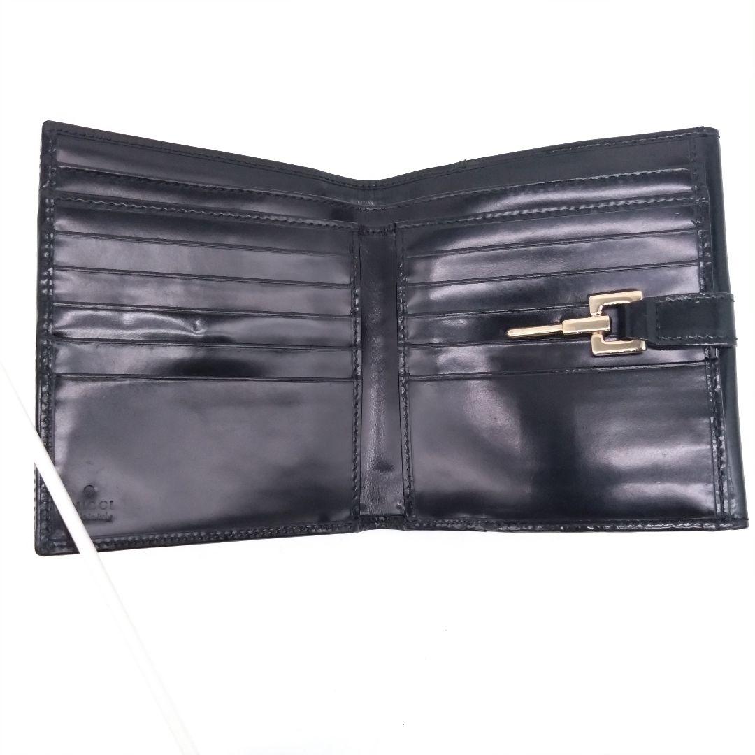 【美品】GUCCI 二つ折り財布 希少 金具 コンパクト 035・1323