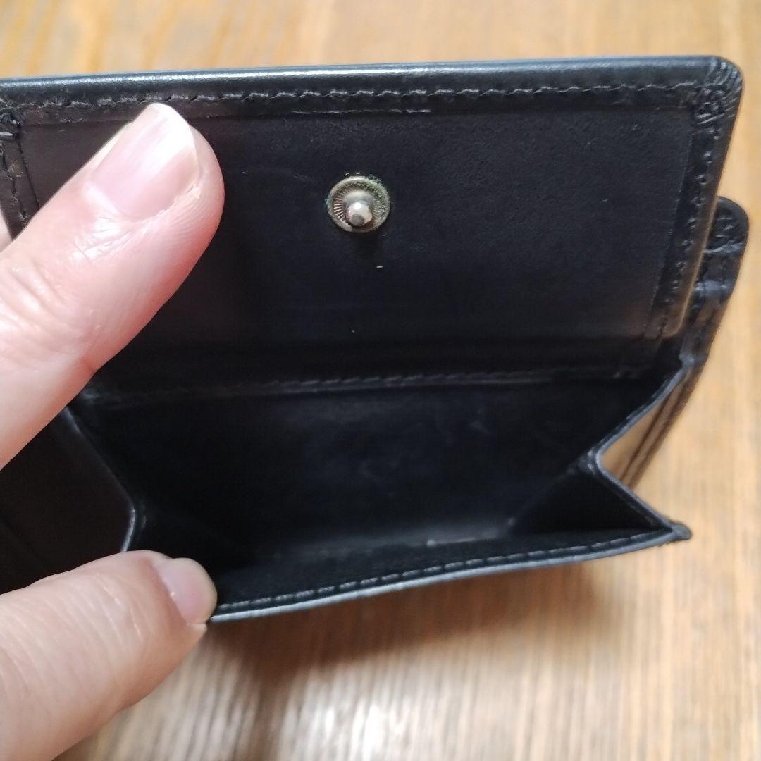 【本日限定値下】WHITE HOUSE COX 二つ折り財布　ブライドルレザー黒